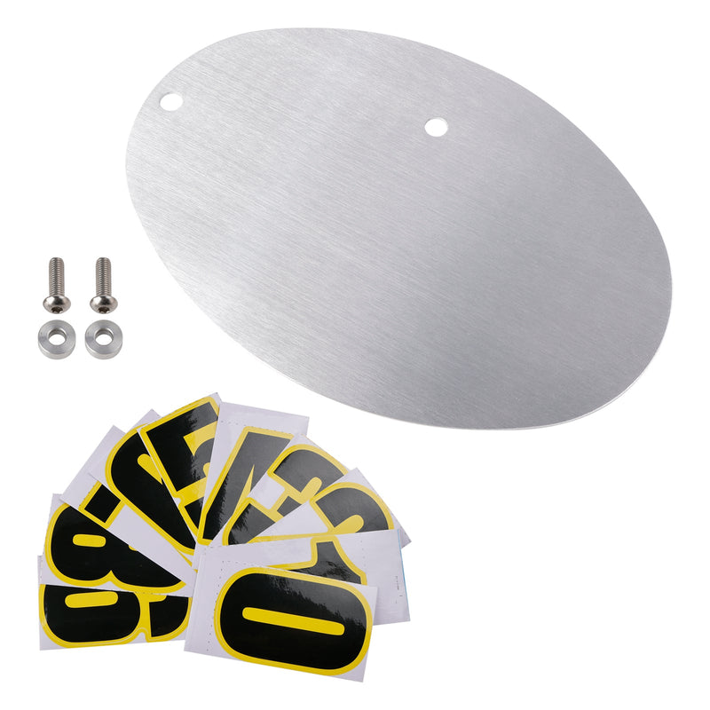DIY Universal Motorcykel registreringsskylt Aluminium Anpassad oval registreringsskylt