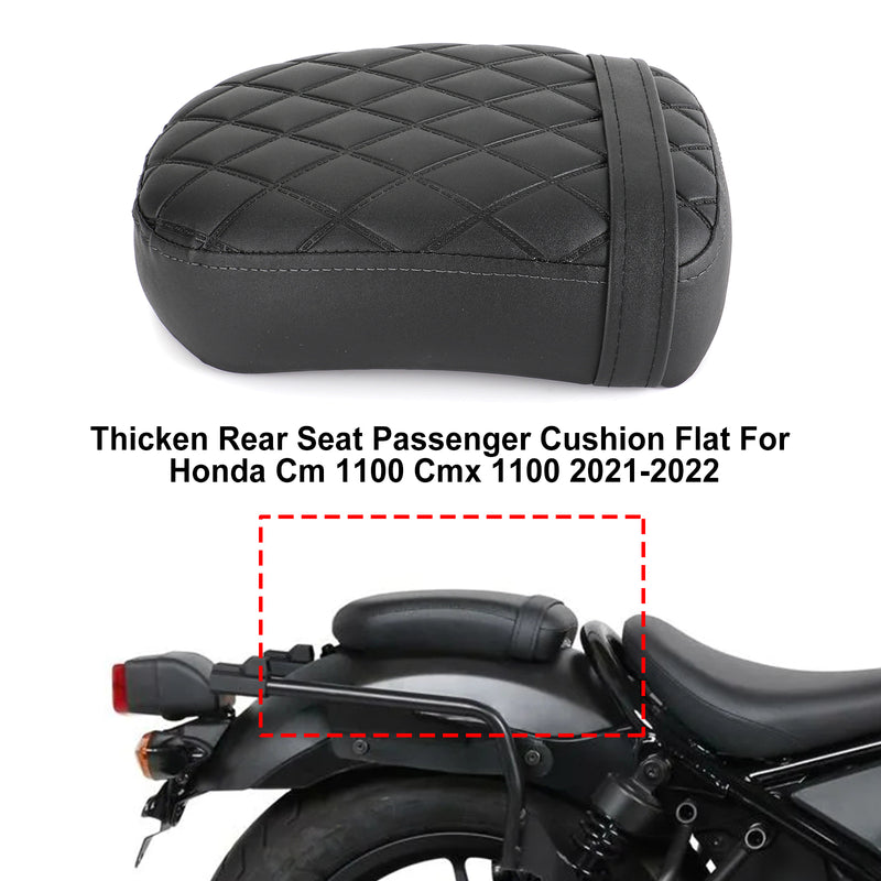 Cojín grueso para asiento trasero de pasajero, negro, para Honda Cm Cmx 1100 21-24