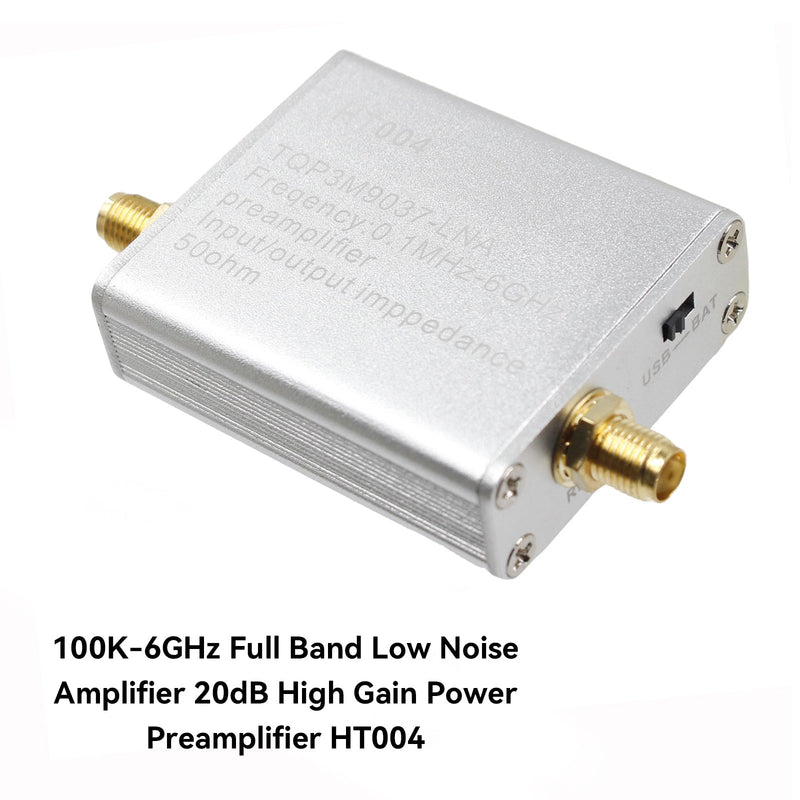 100K-6GHz Full Band Lågbrusförstärkare 20dB High Gain Power Förförstärkare HT004