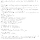 2007-2013 BMW E70 X5 SAV dør innvendig panel venstre håndtakslist pyntelist sort 51416969401