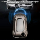 VW Polo Skoda Leder-Autoschlüsselhülle aus Zinklegierung, grau