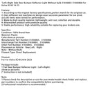 2018-2023 Volvo XC40 Lewy + Prawy Reflektor tylnego zderzaka Światło bez żarówki 31656865/66