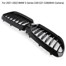 Hochglanzschwarzer Frontgrill Mit Kameraanpassung BMW 5er LCI G30 G31 2021-2022