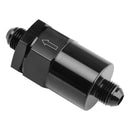 Adaptador de filtro de sistema de combustible en línea AN6 negro con elemento filtrante de 30 micrones