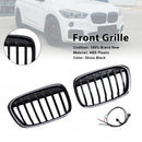 2016-2019 Passend für BMW X1 F48 F49 2-teiliger Frontgrill in glänzendem Schwarz