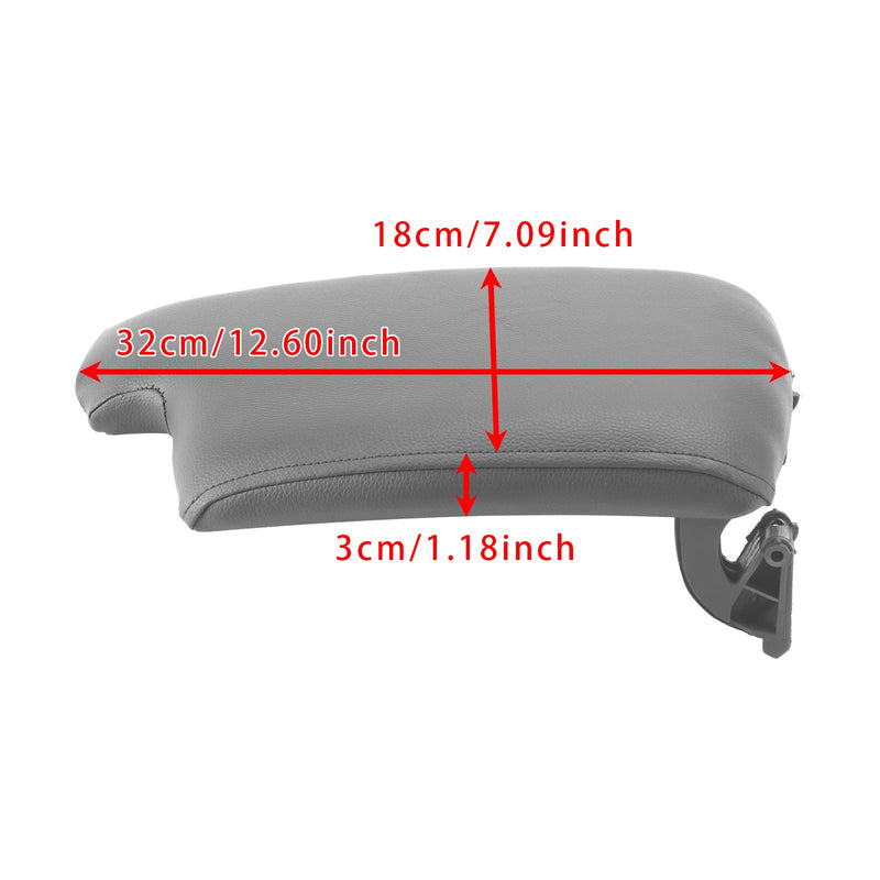 Grauer Leder-Armlehnendeckel für die Mittelkonsole für BMW E90 E91 E92 E93 51169134486