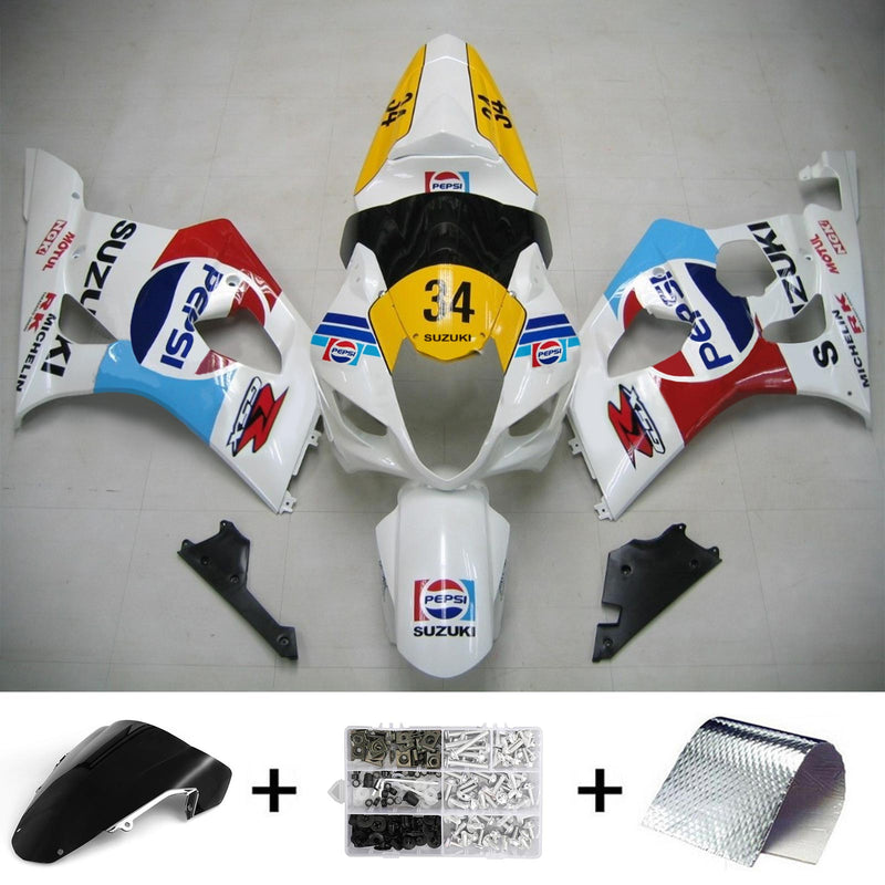 2003-2004 Suzuki GSXR1000 K3 Injektionsabzugs Kit Körperwerk Kunststoff ABS