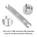 Schlüssel zum Entfernen der unteren Kappe. Werkzeug zum Wiederaufbau der Saphire/Onyx/Diamond-Gabel/DVO-Gabel