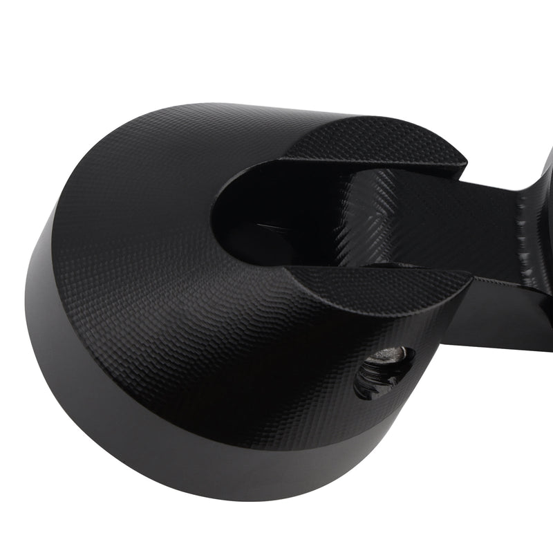 CNC ALUMINUM MINI HANDLEBAR BAR END MIRROR SET D=35MM BLACK FOR PIAGGIO / VESPA