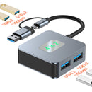 4-in-2 Type-C + USB-USB3.2*4-liitäntä Hub Adapter Dock MacBook iPad 15:lle