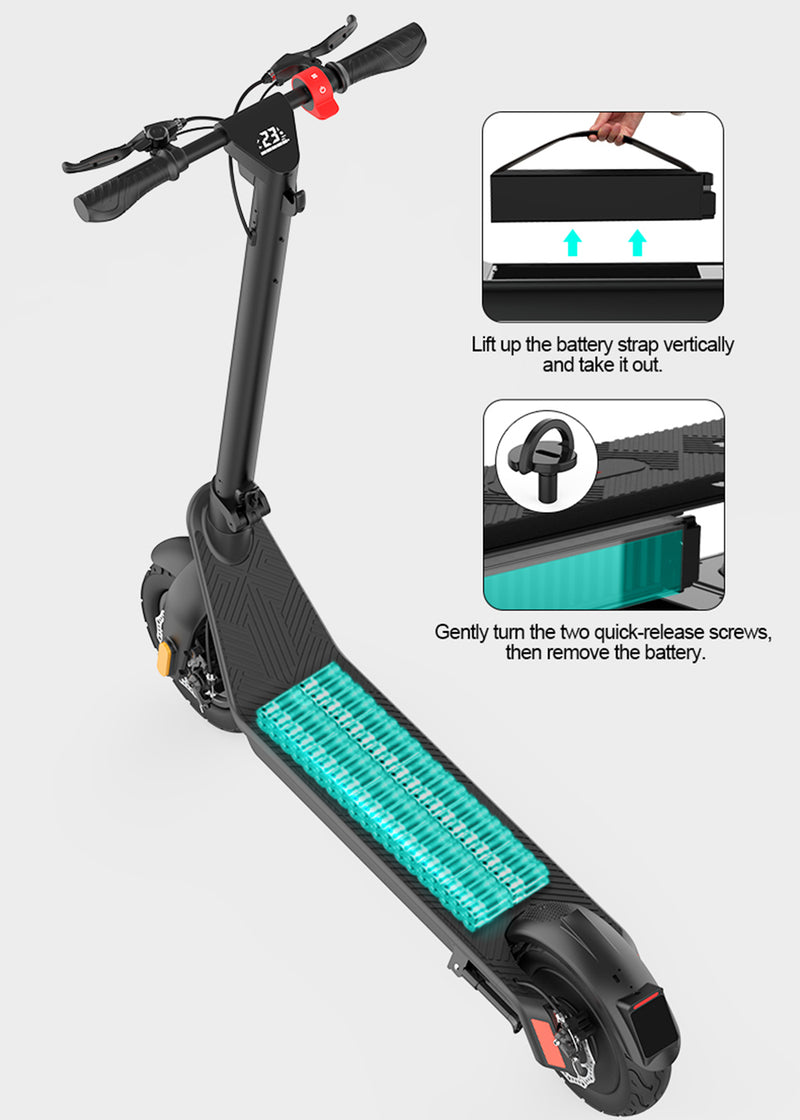 10-Zoll faltbarer Elektroroller 500W 70KM Reichweite 40km/h Urban täglich statt zu Fuß