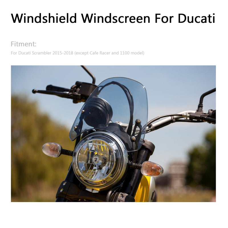 Motorrad Windschild Windschutzscheibe für Ducati Scrambler 2015-2018