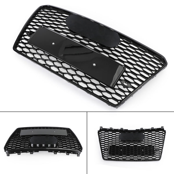 RS7 Style Honeycomb Sport Mesh Hex Grille Grill Fit Audi A7/S7 2012-2015 Czarny