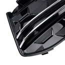 2023+ Audi A6 C8PA S-Line S6 2PCS Frontstoßstange Nebelscheinwerfer Kühlergrill Zierleiste Schwarz Chrom