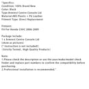 2006–2009 Honda CIVIC schwarz Leder Armlehne Mittelkonsole Deckel