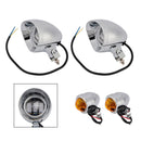 #D18 Headlight Lamp Spotlight Universal Coler Switch Fits Chrome For Motorcycle