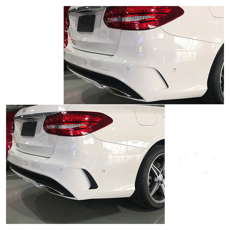 Glänzend schwarz hintere Lüftungsschlitzabdeckung für Benz C-Klasse W205 C43 C63 2014–2019