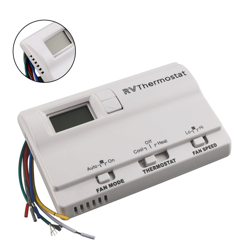 Ersättning Digital termostat för uppvärmning/kylning, kompatibel med Coleman 83303362, vit