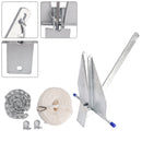 Kit Verzinkter Bootsanker 13Lbs Gleitanker &amp; Kette &amp; Seil Silber Für Boot 13lbs