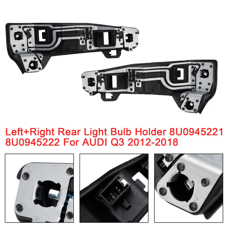 2012–2018 Audi Q3 links + rechts Rücklicht Lampenfassung 8U0945221 8U0945222