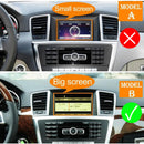 Großer Bildschirm für die mittlere Lüftungsdüse im Armaturenbrett für Mercedes GL ML X166 W166 2013-2015