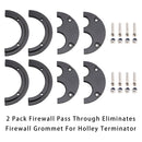 2er-Pack Firewall-Durchführungen eliminieren Firewall-Gummidichtung für Holley Terminator