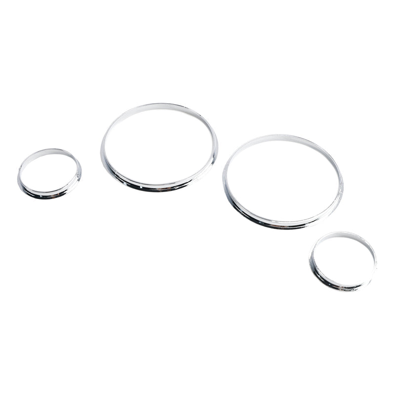 1999-2006 BMW E53 X5 Silver Dashboard Trim Rings Velocímetro Painel de instrumentos 500-125