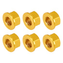 6-paknings aluminium bakhjulsflensmuttere M10x1,5mm gull for motorsykkel