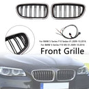 Munuais-Shock Bar Grill for BMW 5 -sarja F10 F11 2010–2016, Black Shiny, 51137203649, 51137203203