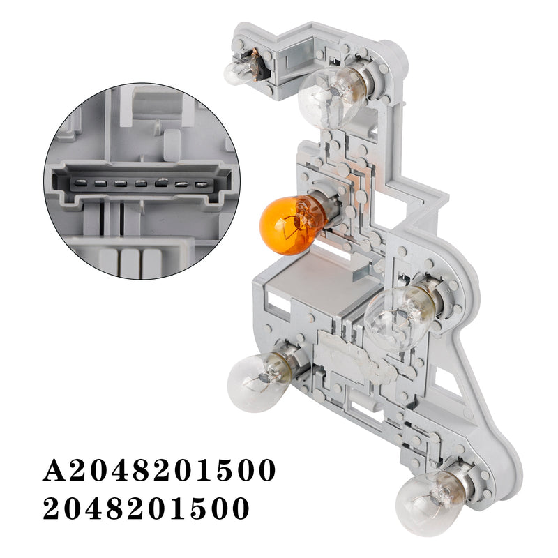 2007–2010 Mercedes W204 C-Klasse Linke Rückleuchte Lampenfassung mit Glühbirnen