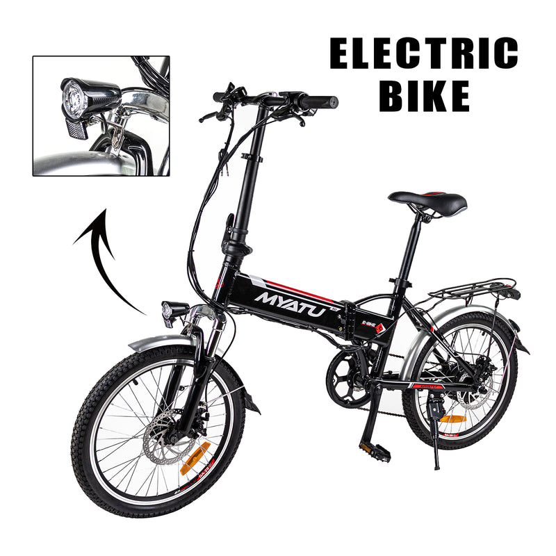 20" 36V 10.4AH 250W 7-växlad elektrisk cykel hopfällbar cykel ram i aluminium