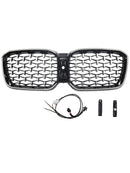 2022-2025 BMW X3 G01 X4 G02 Diamant Front Stoßstange Nieren Kühlergrill Chrom