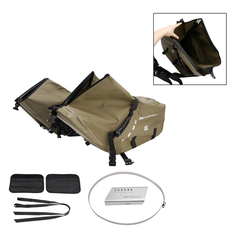 Seitenhecktasche Satteltasche Farblich passendes Gepäck 86L Grün Für Roller Motorrad