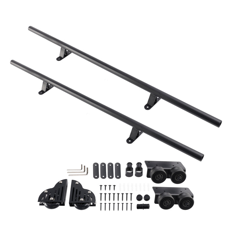 6.6 Foot Round Tube Aluminium Library Slider Ladder Maskinvaresett med brems