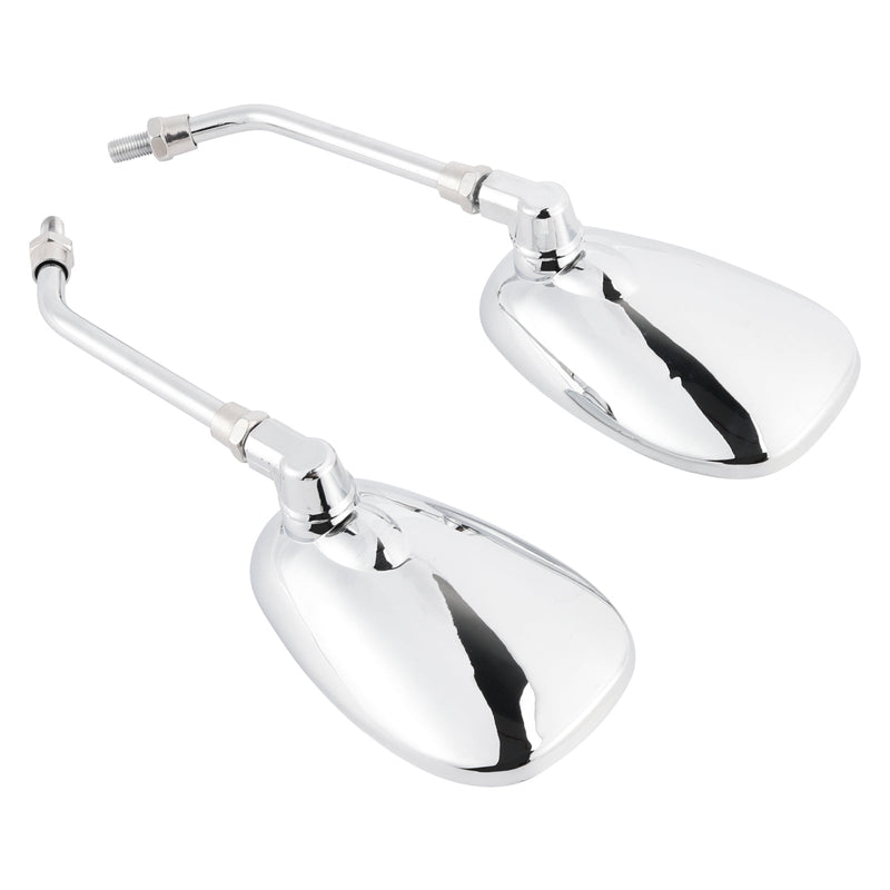 Paar schwarze M10-Rückspiegel für Yamaha V-Star XVS650 1998-2004 XVS1100 00-09