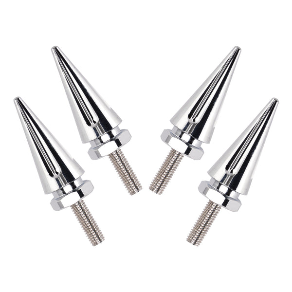 4x Silberne Spike-Windschutzscheiben-Verkleidungsschrauben für Touring Road Glide FLTR 2015 - 2025