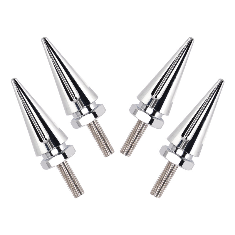 4x Silberne Spike-Windschutzscheiben-Verkleidungsschrauben für Touring Road Glide FLTR 2015 - 2025
