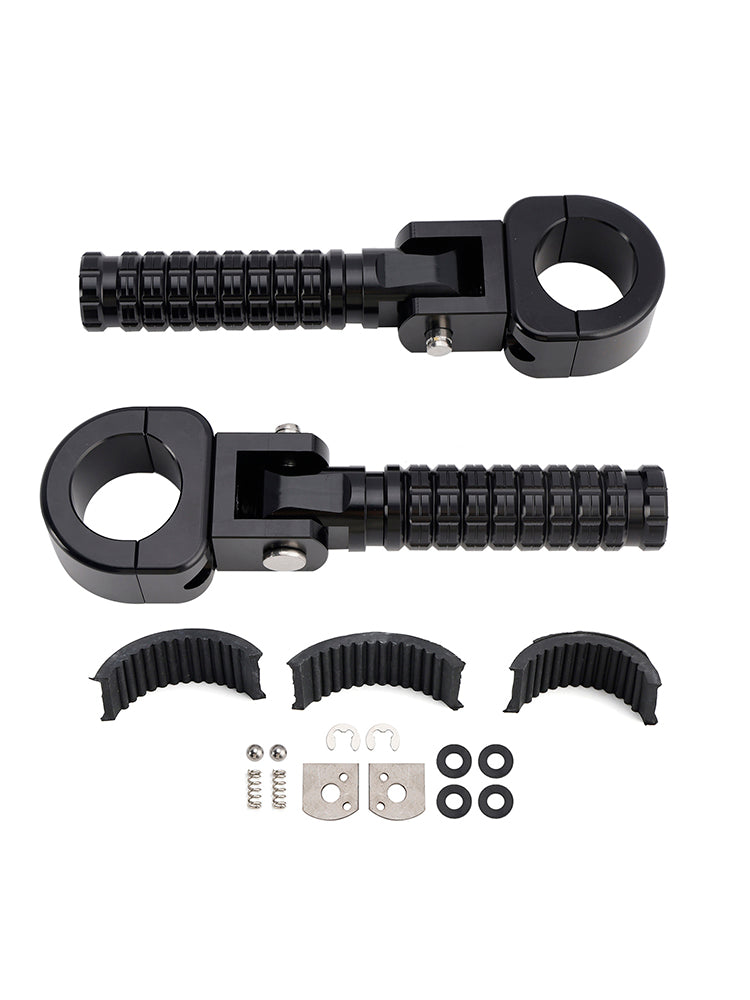 Universella fotstöd framtill, lämpliga för motorcyklar med 1,25-tums styrförare