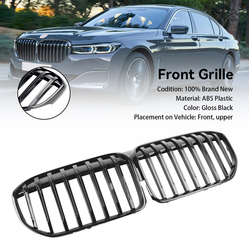 2019–2022 BMW 7er G11 G12 Kühlergrill mit Einzellamelle, schwarz glänzend