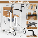 Hydraulinen pyörätuoli, jossa on 180 ° pyörivä istuin ja pöytä, joka on ihanteellinen potilaan hoitoon