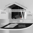Elektrische Dachbodenleiter Aluminium Klappbar 70 * 100 cm 9,5 Fuß mit Fernbedienung für Loft Deutscher europäischer Standardstecker