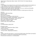 Kabel für den rechten elektrischen Schiebetürmotor des Honda Odyssey (2005–2010), Teilenummer 72010-SHJ-A21