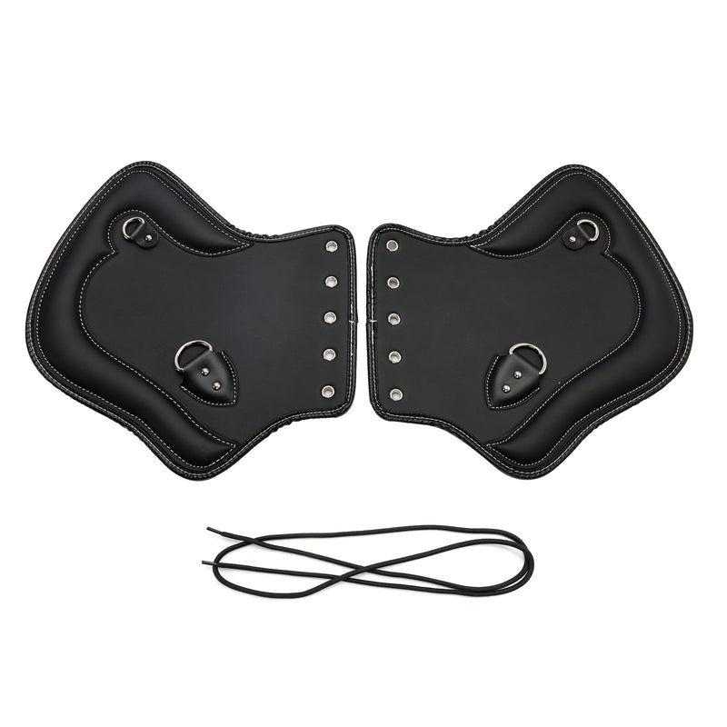 1985–2017 Touring, Softail, Dyna oder Sportster Bikes Paar CNC Hitzeschild Sattelschutz Schwarzbraun