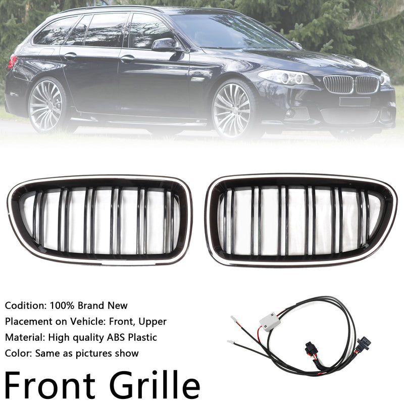 11.2009-02.2017 BMW 5 -sarja F11 Touring Munuaisten ritiläpuskuri Grille Black kiiltävä 51137203649 51137203203