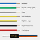 Car Tail Streamer Lamp Carbon Fiber LED Light Rear Wing Spoiler Lip Brake Trunk Multicolour 1.3M