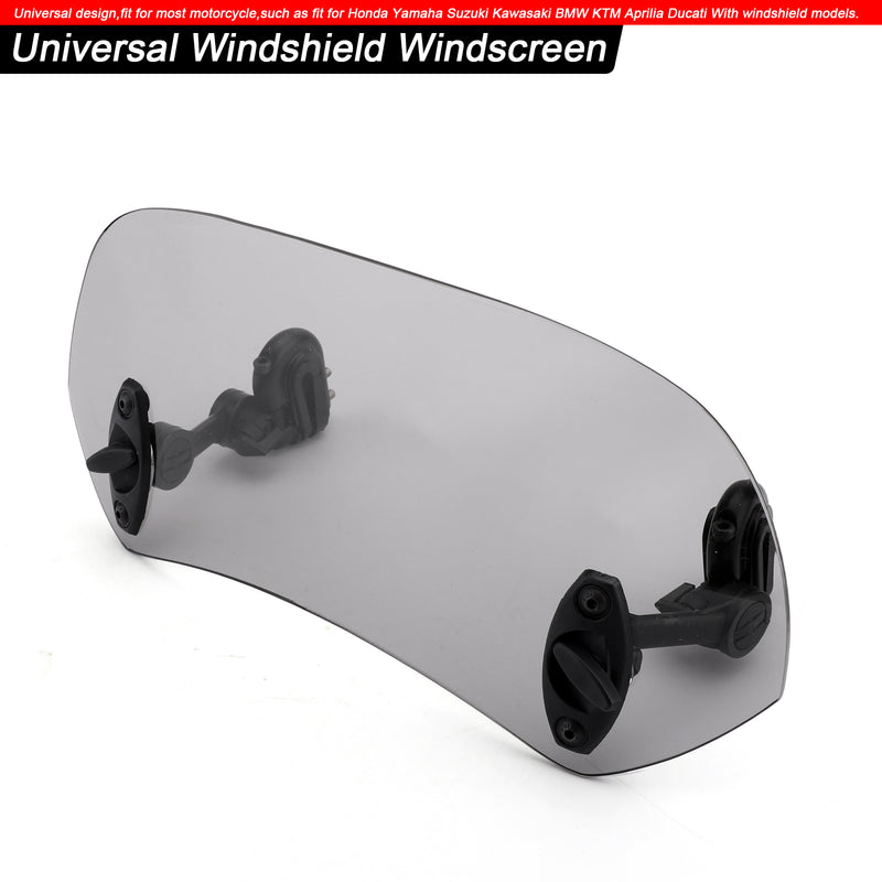 Universal Justerbar Clip On Windshield Extension Spoiler Wind Deflector Smoke