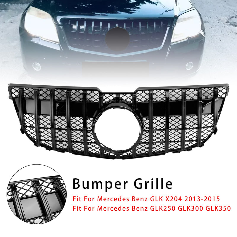 2013–2015 Mercedes Benz GLK X204 GT Kühlergrill in glänzendem Schwarz