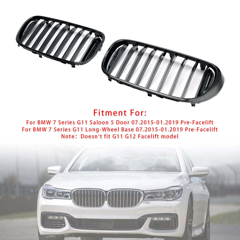 2016-2018 BMW 7-serie G11 G12 740i 750i Gloss Black Nyre Grill