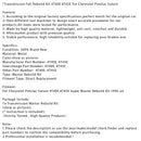 1995-on Chevrolet Pontiac Saturn Transmission Full Rebuild Kit 4T40E 4T45E