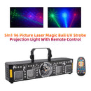 5-i-1 laser magisk ball med UV-blits og fjernkontroll for 96 bilder